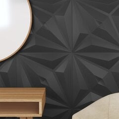 Sienų plokštės vidaXL, 50x50 cm, juodos цена и информация | Элементы декора для стен, потолка | pigu.lt
