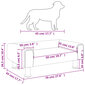 Lova šunims vidaXL, šviesiai pilka, 70x45x26,5cm, aksomas kaina ir informacija | Guoliai, pagalvėlės | pigu.lt