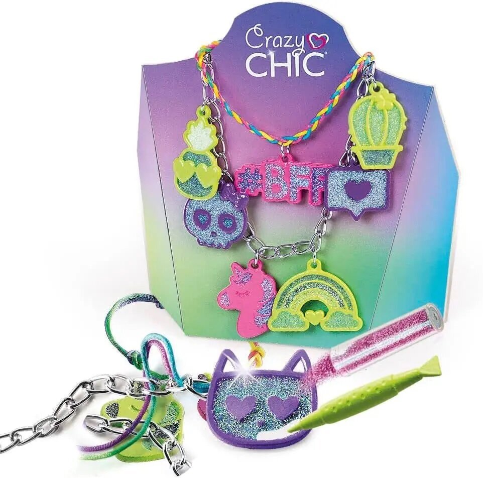 Kūrybinis papuošalų rinkinys Clementoni Crazy Chic Multicolor Charms kaina ir informacija | Lavinamieji žaislai | pigu.lt