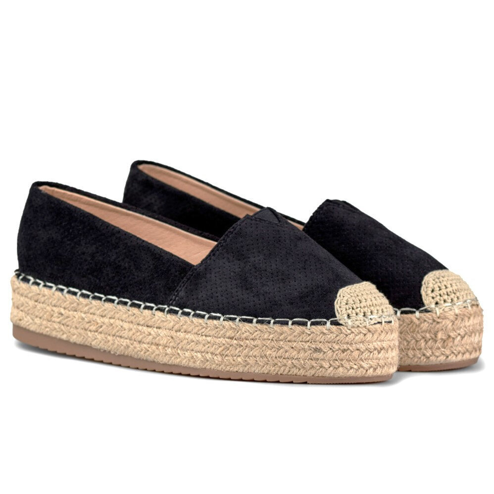 Espadrilės moterims Primohurt 24219, juodos kaina ir informacija | Bateliai moterims  | pigu.lt