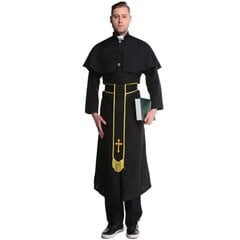 Костюм для взрослых Священник, 2 детали цена и информация | Карнавальные костюмы | pigu.lt