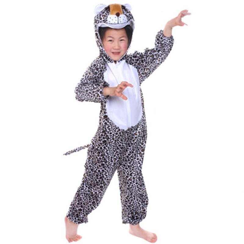 Kostiumas vaikams Leopardas, baltas цена и информация | Karnavaliniai kostiumai | pigu.lt