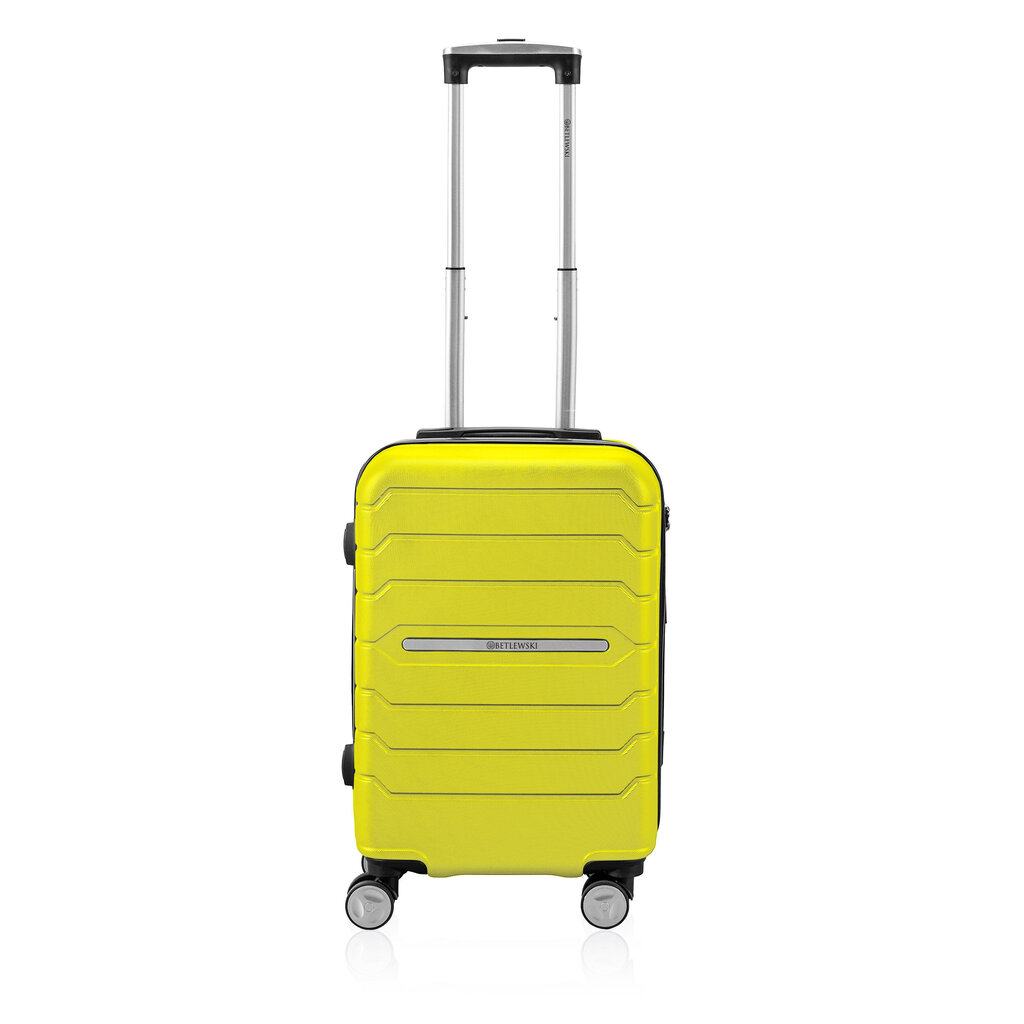 Mažas lagaminas Betlewski, S, geltonas kaina ir informacija | Lagaminai, kelioniniai krepšiai | pigu.lt