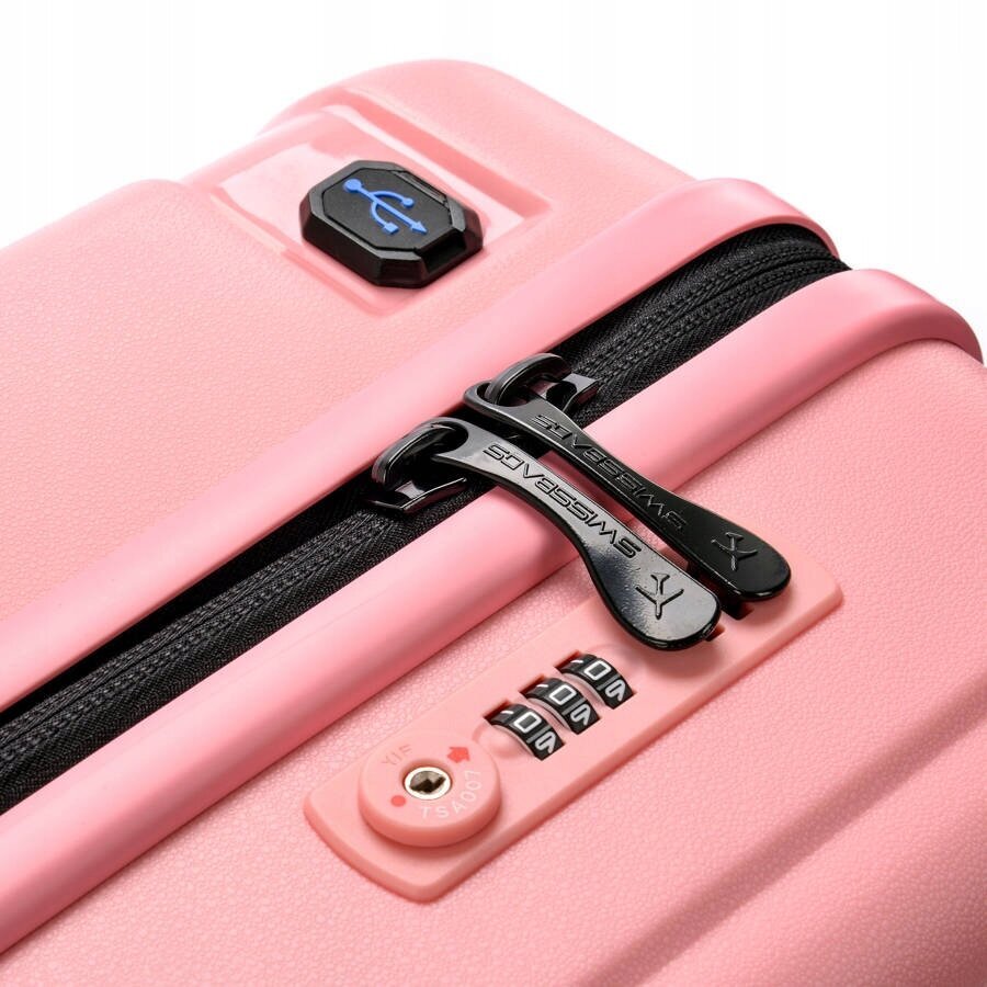 Mažas lagaminas SwissBags polipropilenas Tourist, S, rožinis kaina ir informacija | Lagaminai, kelioniniai krepšiai | pigu.lt
