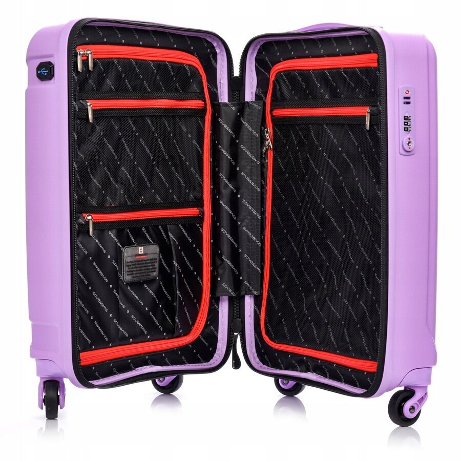 Mažas lagaminas SwissBags polipropilenas Tourist, S, violetinis kaina ir informacija | Lagaminai, kelioniniai krepšiai | pigu.lt