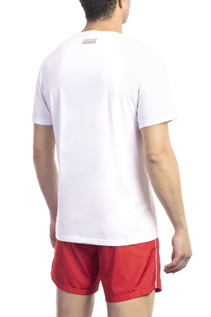 Marškinėliai vyrams Bikkembergs 387990, balti цена и информация | Vyriški marškinėliai | pigu.lt