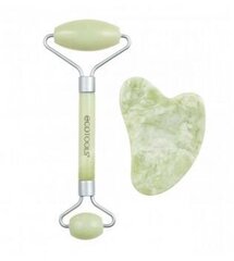 Veido volelis Ecotools Facial Roller Jade + Gua Sha Duo Cosmetic Device, 1 vnt. kaina ir informacija | Veido masažuokliai, valymo įrankiai | pigu.lt