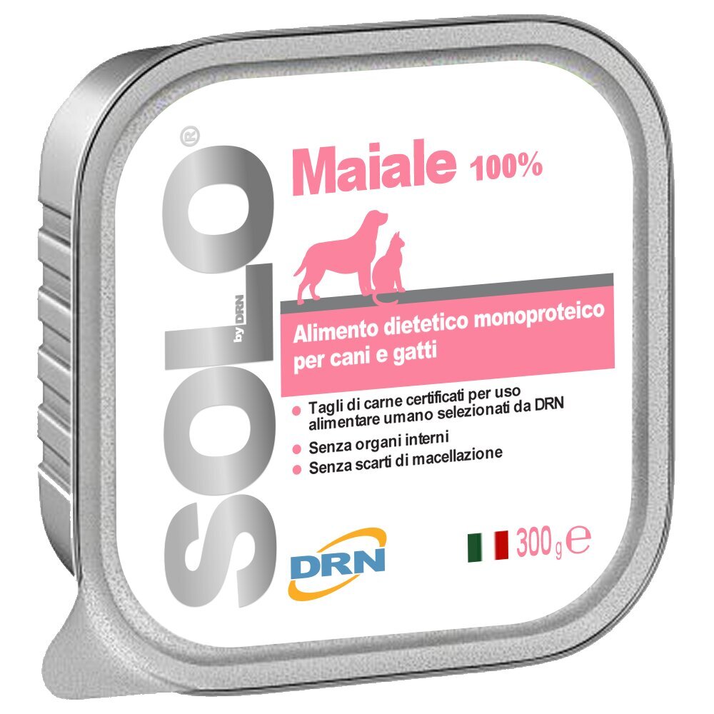 DRN Solo Maiale su kiauliena, 300 g kaina ir informacija | Konservai šunims | pigu.lt