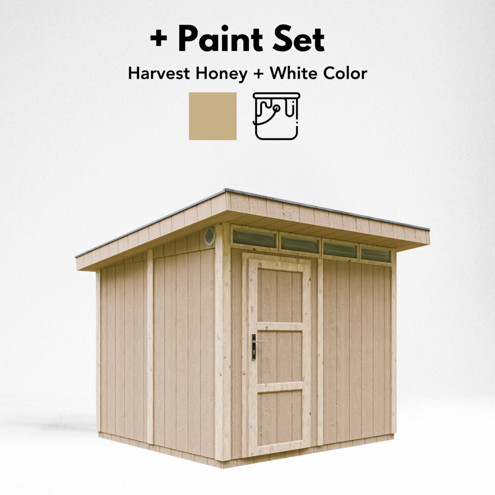 Įrankių namelis Timbela LP SmartSide M903 su dažų rinkiniu Harvest Honey kaina ir informacija | Sodo nameliai, malkinės, pastogės | pigu.lt