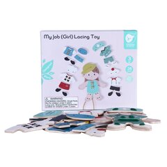 Деревянная пирсинг игра для детей, Классический мир цена и информация | Игрушки для девочек | pigu.lt
