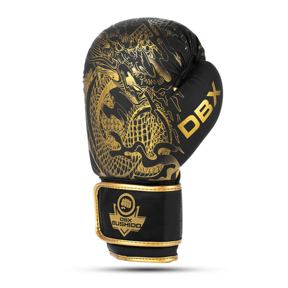 Bokso pirštinės DBX Bushido Gold Dragon, juodos kaina ir informacija | Kovos menai | pigu.lt
