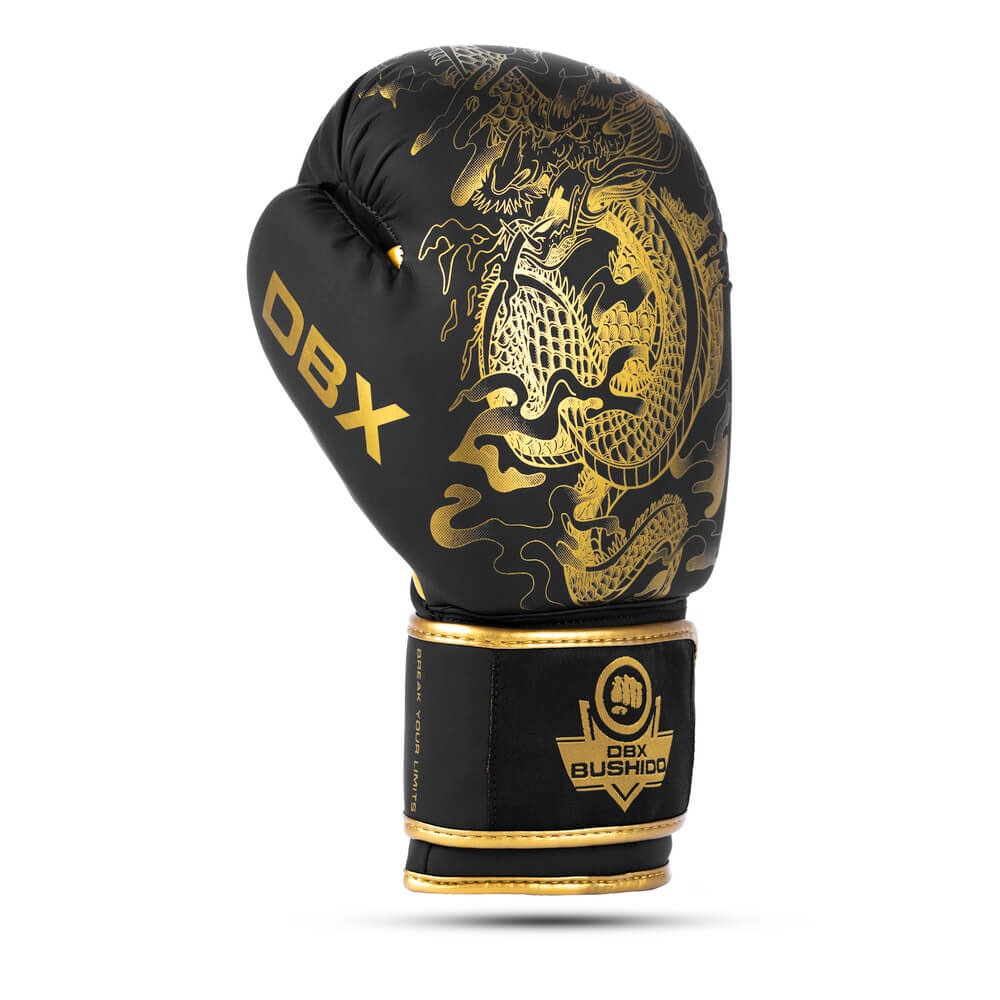 Bokso pirštinės DBX Bushido Gold Dragon, juodos kaina ir informacija | Kovos menai | pigu.lt