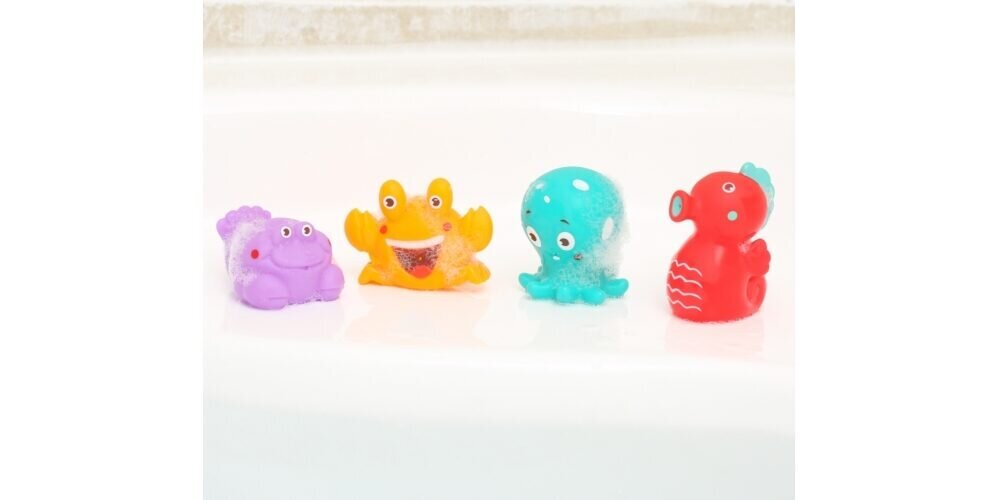 Maudymosi žaislų komplektas Ludi Jūros gyvūnai, 4 vnt. kaina ir informacija | Žaislai kūdikiams | pigu.lt