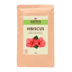 Kinrožių milteliai plaukams Sattva Ayurveda Hibiscus, 70 g kaina ir informacija | Priemonės plaukų stiprinimui | pigu.lt