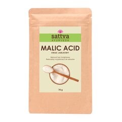 Obuolių rūgšties milteliai plaukams Sattva Ayurveda Malic Acid, 70 g kaina ir informacija | Priemonės plaukų stiprinimui | pigu.lt