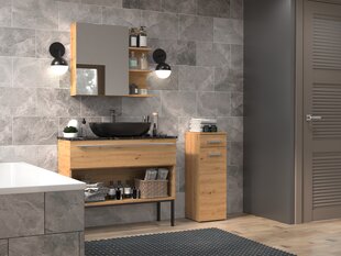Шкаф для ванной комнаты Nel V DS, коричневый цвет цена и информация | Шкафчики для ванной | pigu.lt