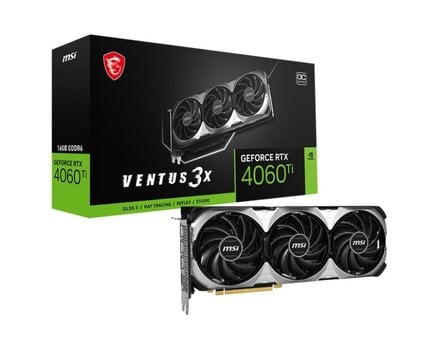 MSI GeForce RTX 4060 Ti Ventus 3X kaina ir informacija | Vaizdo plokštės (GPU) | pigu.lt