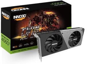 INNO3D GeForce RTX 4060 Ti Twin X2 OC N406T2-16D6X-178055N kaina ir informacija | Vaizdo plokštės (GPU) | pigu.lt