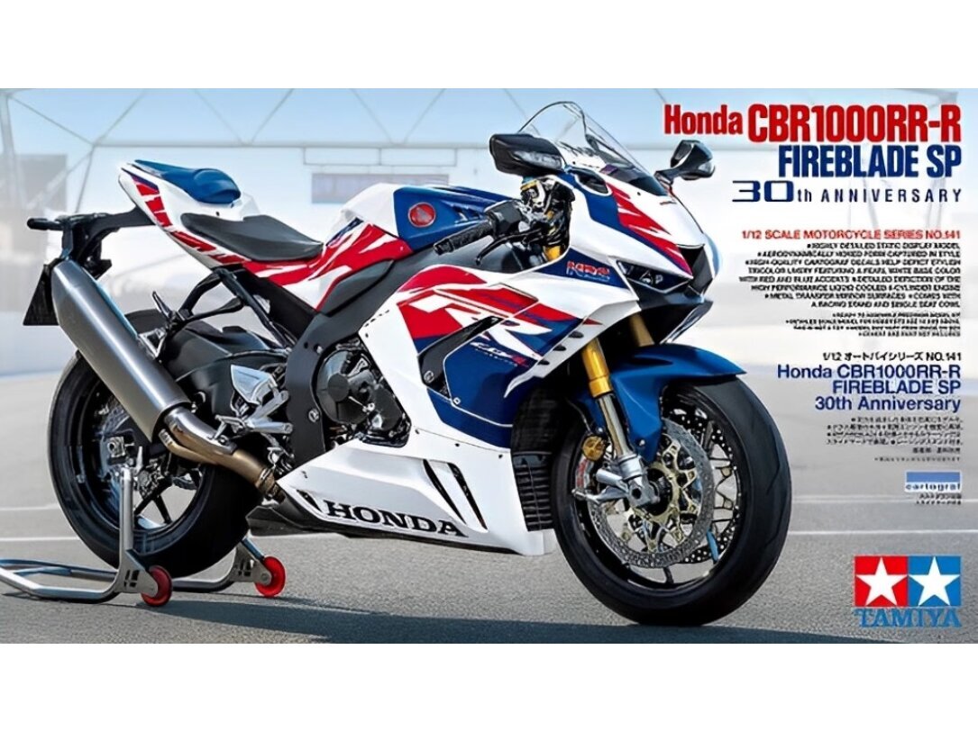 Surenkamas modelis Tamiya Honda CBR1000RR-R Fireblade SP 30th Anniversary, 1/12, 14141 kaina ir informacija | Konstruktoriai ir kaladėlės | pigu.lt