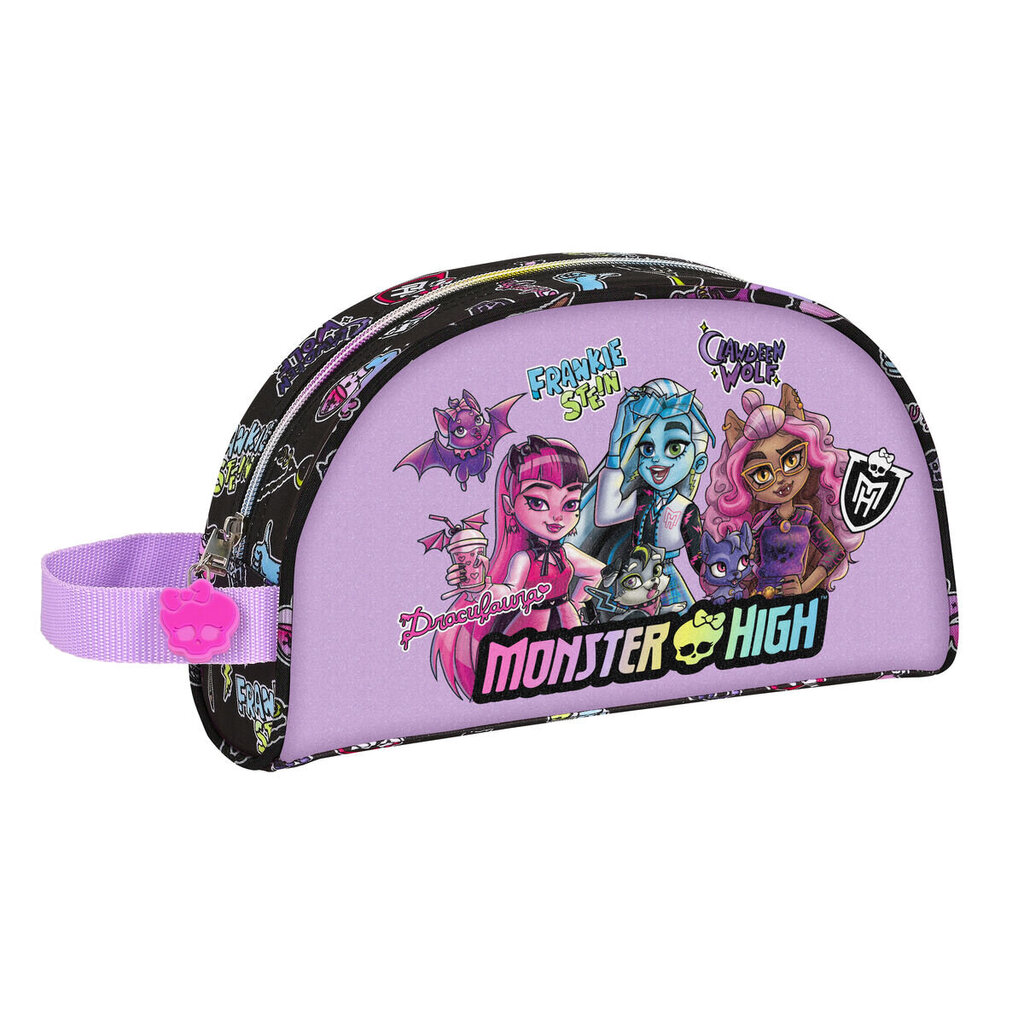 Vaikiškas kelioninis dėklas Monster High Creep, Juodas/violetinis kaina ir informacija | Lagaminai, kelioniniai krepšiai | pigu.lt