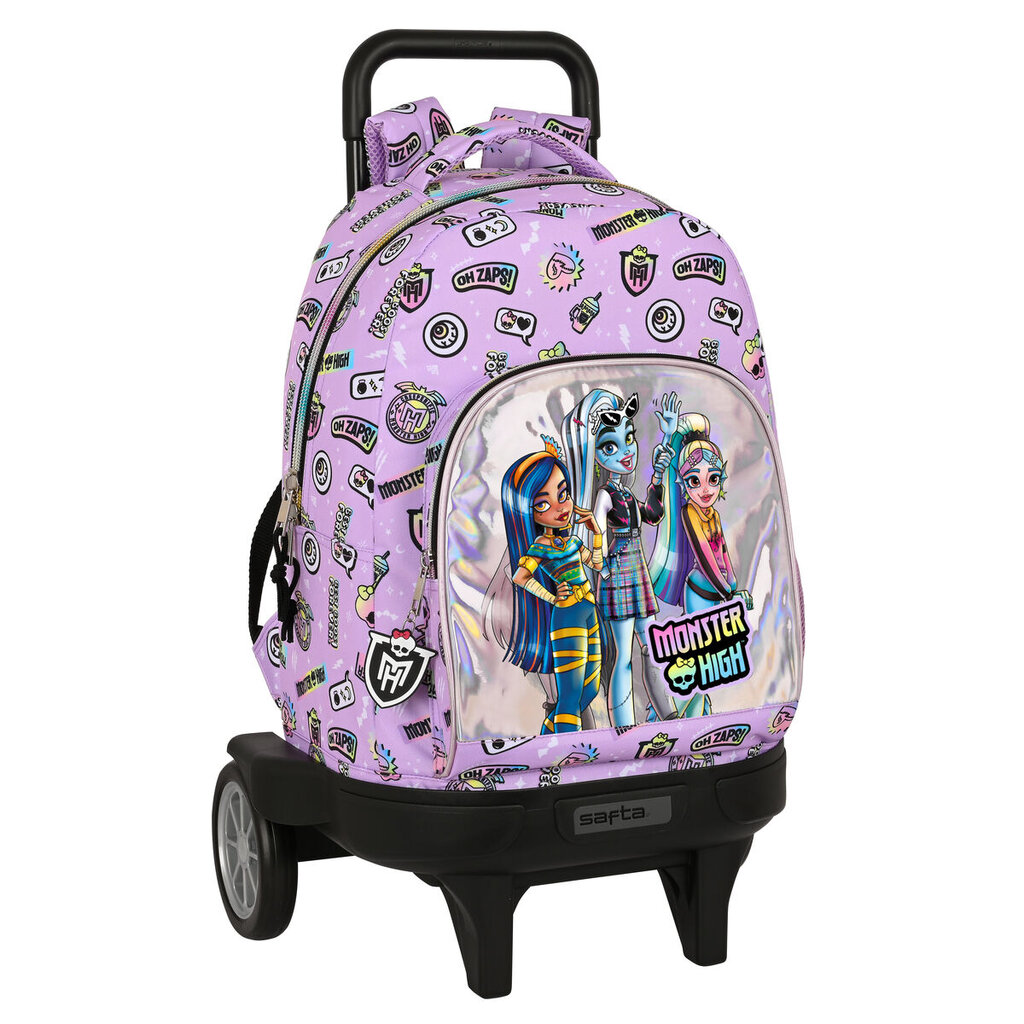 Mokyklinė kuprinė su ratukais Monster High Best boos цена и информация | Kuprinės mokyklai, sportiniai maišeliai | pigu.lt