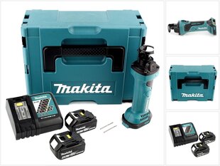 Аккумуляторный резак для гипсокартона Makita DCO 180 RTJ 18V с 2х аккумуляторами и зарядным устройством цена и информация | Фрезы | pigu.lt