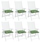 6-ių dalių kėdės pagalvėlių komplektas vidaXL, žalias цена и информация | Pagalvės, užvalkalai, apsaugos | pigu.lt