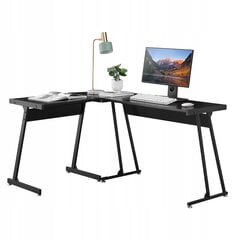 Kampinis rašomasis stalas Viking, juodas kaina ir informacija | Kompiuteriniai, rašomieji stalai | pigu.lt