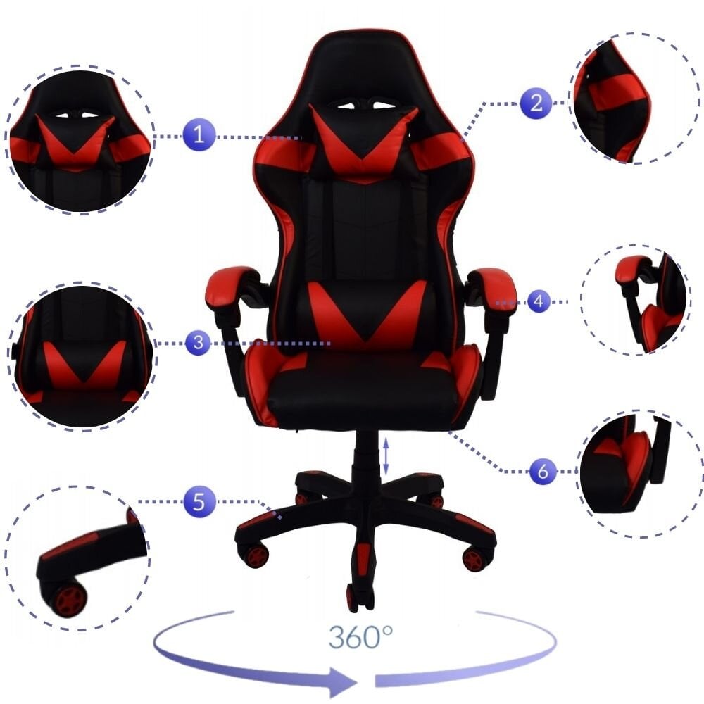 Biuro kėdė Restock Draco raudona kaina ir informacija | Biuro kėdės | pigu.lt