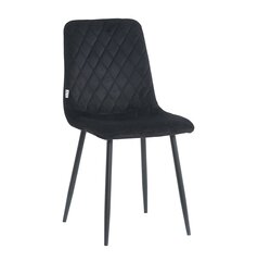 2-jų kėdžių rinkinys Restock Orta, juodas kaina ir informacija | Virtuvės ir valgomojo kėdės | pigu.lt
