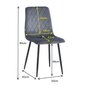 2-jų kėdžių rinkinys Restock Orta, pilkas kaina ir informacija | Virtuvės ir valgomojo kėdės | pigu.lt