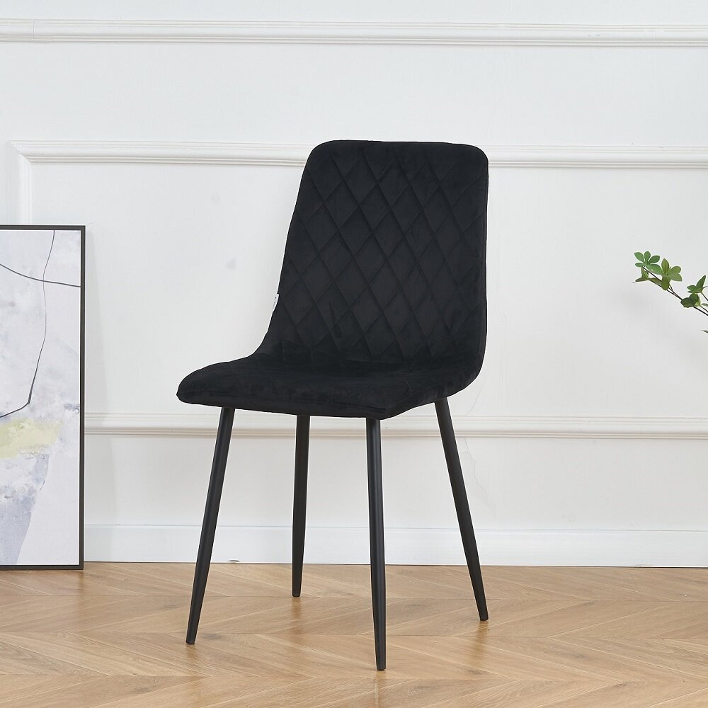 4-ių kėdžių rinkinys Restock Orta, juodas цена и информация | Virtuvės ir valgomojo kėdės | pigu.lt