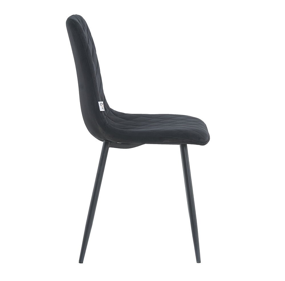 4-ių kėdžių rinkinys Restock Orta, juodas kaina ir informacija | Virtuvės ir valgomojo kėdės | pigu.lt