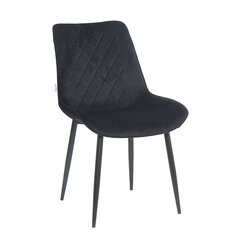 2-jų kėdžių rinkinys Restock Lugano, juodas kaina ir informacija | Virtuvės ir valgomojo kėdės | pigu.lt