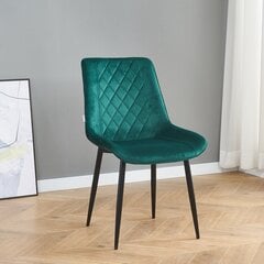 2-jų kėdžių rinkinys Restock Lugano, žalias kaina ir informacija | Virtuvės ir valgomojo kėdės | pigu.lt