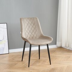 Бархатное кресло Restock Lugano комплект из 2 шт., бежевый цена и информация | Стулья для кухни и столовой | pigu.lt