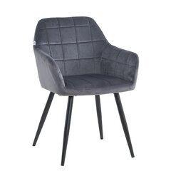 Бархатное кресло Restock Komo комплект из 2 шт., серый цена и информация | Стулья для кухни и столовой | pigu.lt