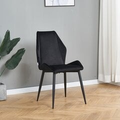 2-jų kėdžių rinkinys Restock Garda, juodas kaina ir informacija | Virtuvės ir valgomojo kėdės | pigu.lt