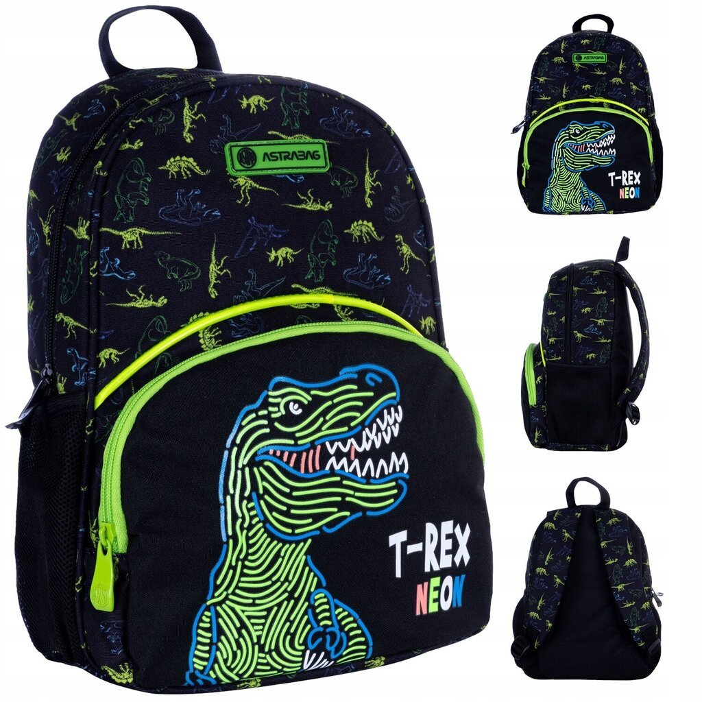 Ikimokyklinio amžiaus kuprinė AstraBag T-Rex Neon AK300 502023096, 32x22x10 cm цена и информация | Kuprinės mokyklai, sportiniai maišeliai | pigu.lt