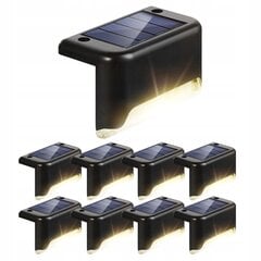 Saulės baterijos šviestuvas Xbay Black, 7,8 cm, 8 vnt. kaina ir informacija | Lauko šviestuvai | pigu.lt