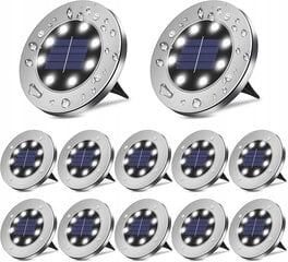 Saulės baterijos šviestuvas Itamiple Silver IntMix, 13 cm, 12 vnt. цена и информация | Уличные светильники | pigu.lt