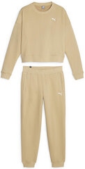 Sportinis kostiumas moterims Puma Loungewear Suit Cream 676089, smėlio spalvos цена и информация | Спортивная одежда женская | pigu.lt