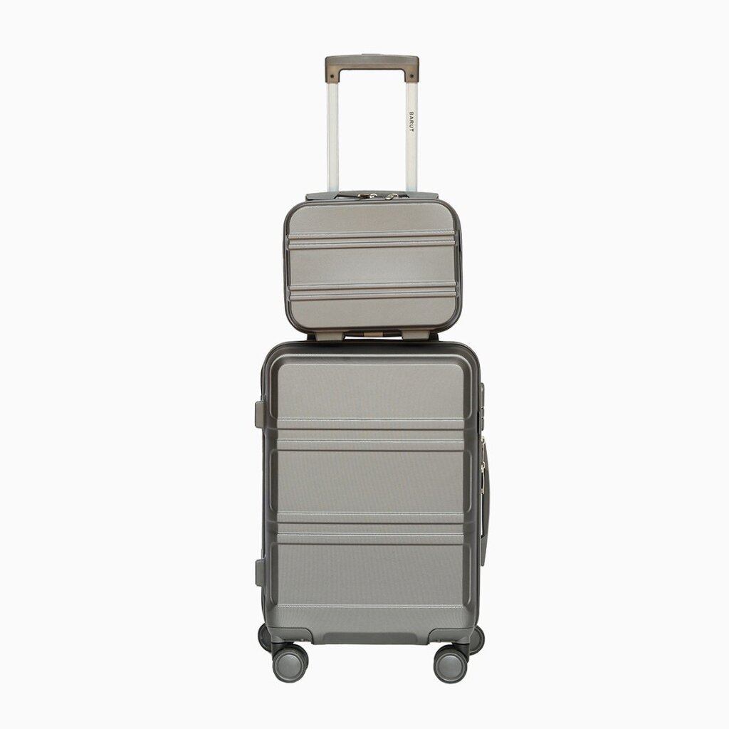 Vidutinis lagaminas su kosmetine Barut, M, pilkas kaina ir informacija | Lagaminai, kelioniniai krepšiai | pigu.lt