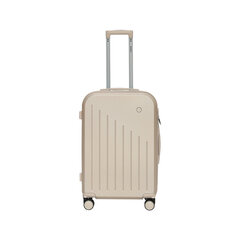 Набор дорожных чемоданов, 3 предм., ABS, твердый корпус, песок цена и информация | Чемоданы, дорожные сумки | pigu.lt