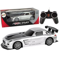 Nuotoliniu būdu valdomas lenktyninis automobilis Lean Toys 1:22, pilkas цена и информация | Игрушки для мальчиков | pigu.lt