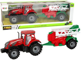 Traktorius su vandens purkštuvu Lean Toys, raudonas kaina ir informacija | Žaislai berniukams | pigu.lt