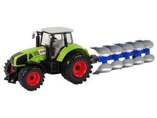 Traktorius su plūgu, žalias kaina ir informacija | Žaislai berniukams | pigu.lt