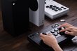 8BitDo Arcade Stick Black kaina ir informacija | Žaidimų pultai  | pigu.lt