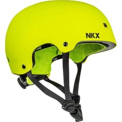 NKX BRAIN SAVER LIME GREEN L (57,5–61 cm) kaina ir informacija | Šalmai | pigu.lt