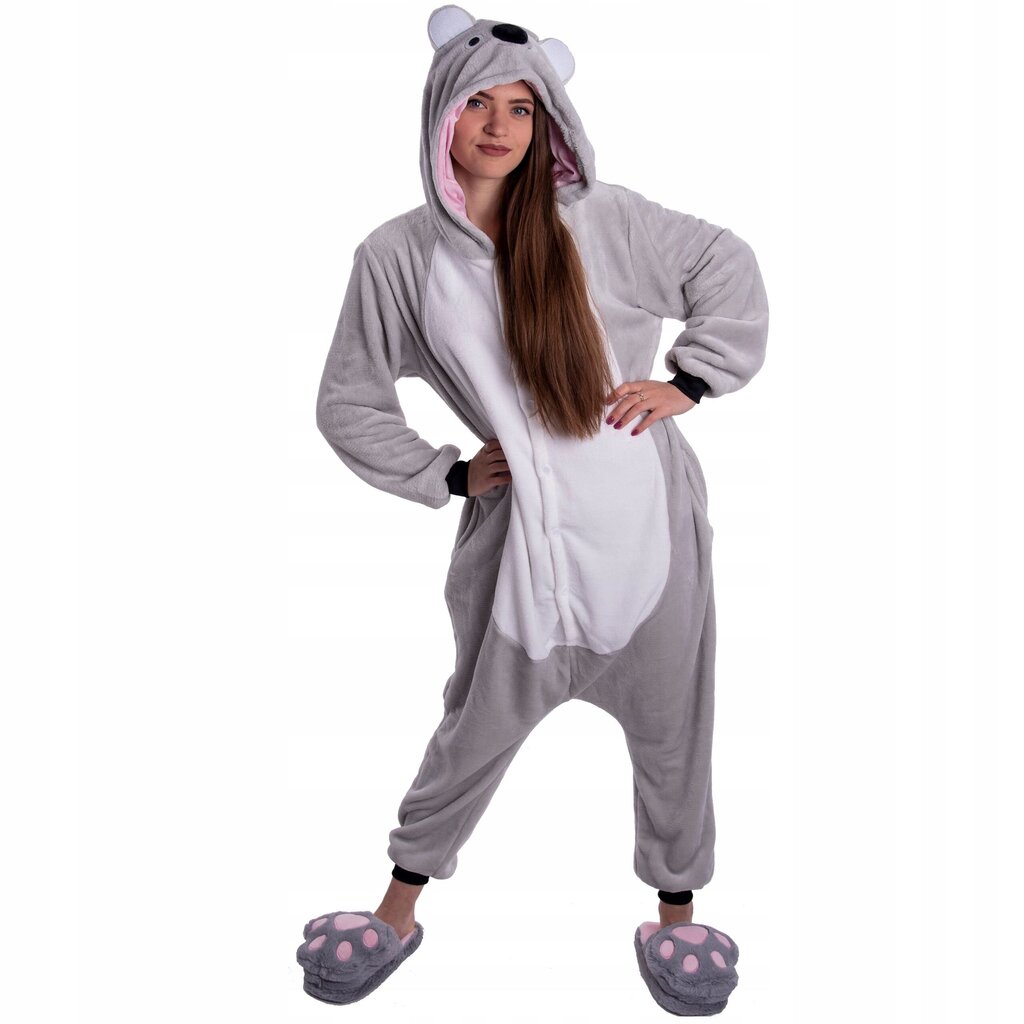 Pižama-kostiumas mergaitėms ir moterims Koala, pilka цена и информация | Naktiniai, pižamos moterims | pigu.lt